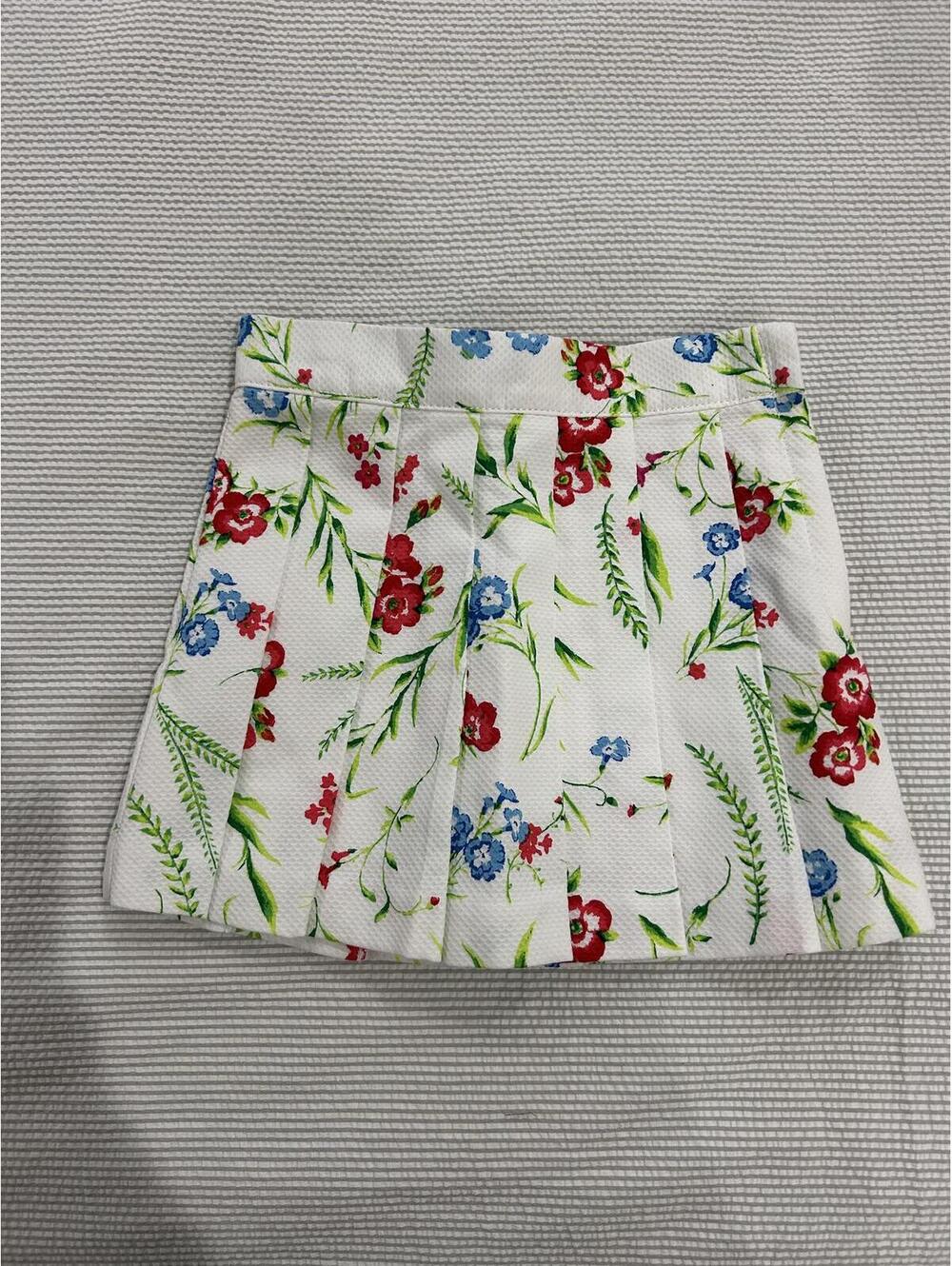 Janie and Jack Girls Floral Pique Pleated Skirt 18-24 Months NWT
